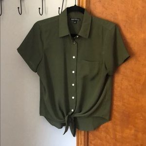 J. Crew tie-front blouse